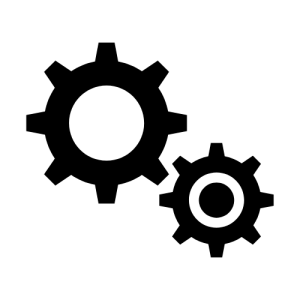 dessin de rouages mécaniques pour illustrer les services de l'entreprise en équipements et bâtiments industriels - foray perraud électricité