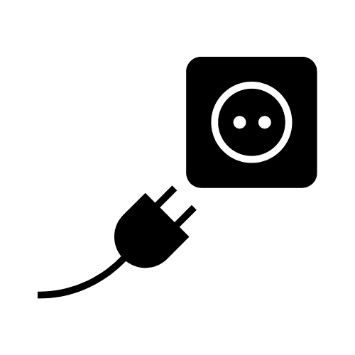 dessin d'une prise allant vers le secteur - foray perraud électricité